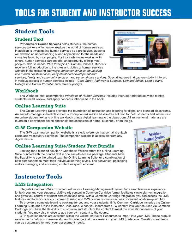 Principles of Human Services 2e, Textbook page x