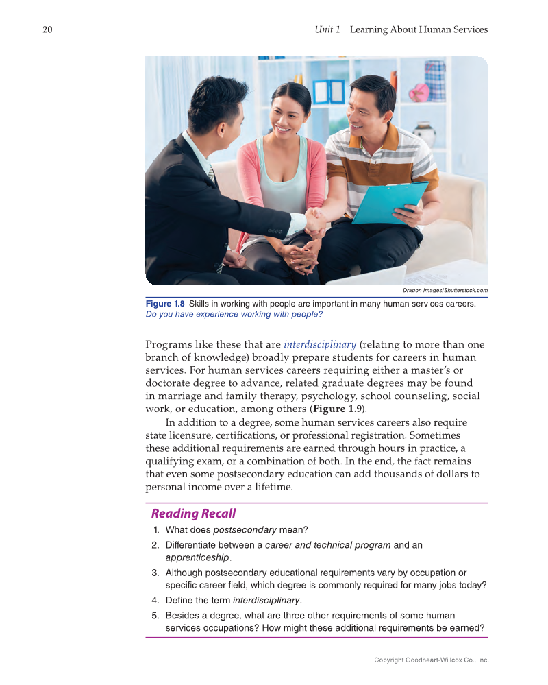 Principles of Human Services 2e, Textbook page 20