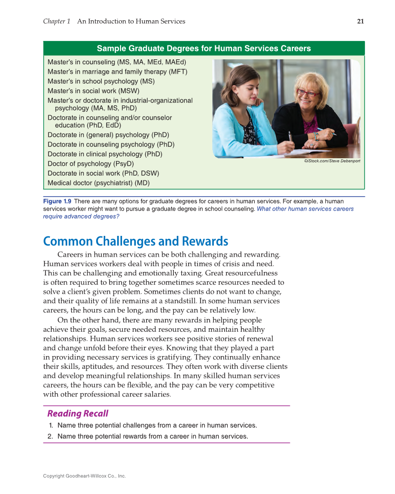 Principles of Human Services 2e, Textbook page 21