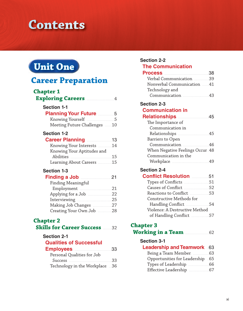 Succeeding in Life and Career: Foundations of Human Studies 12e, Textbook page xi