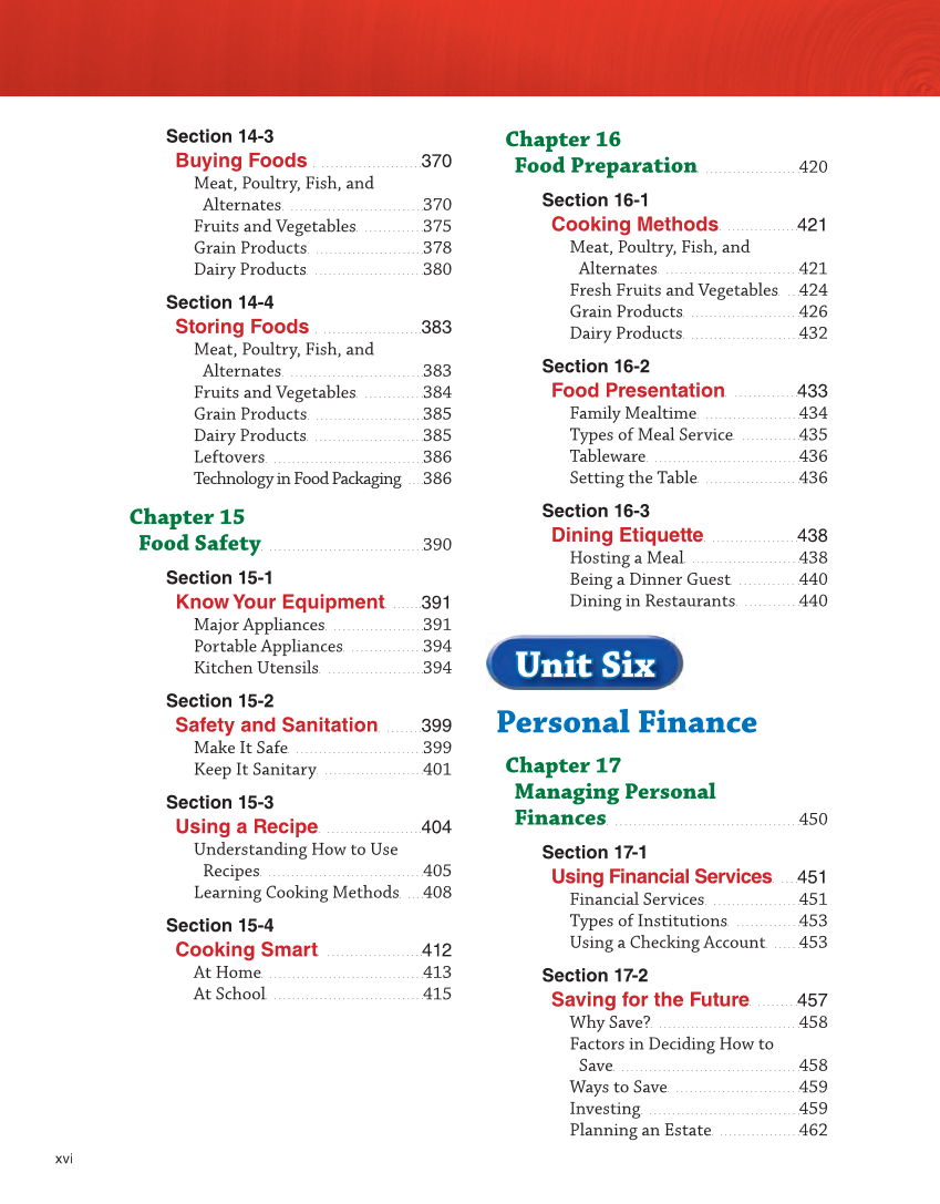 Succeeding in Life and Career: Foundations of Human Studies 12e, Textbook page xvi