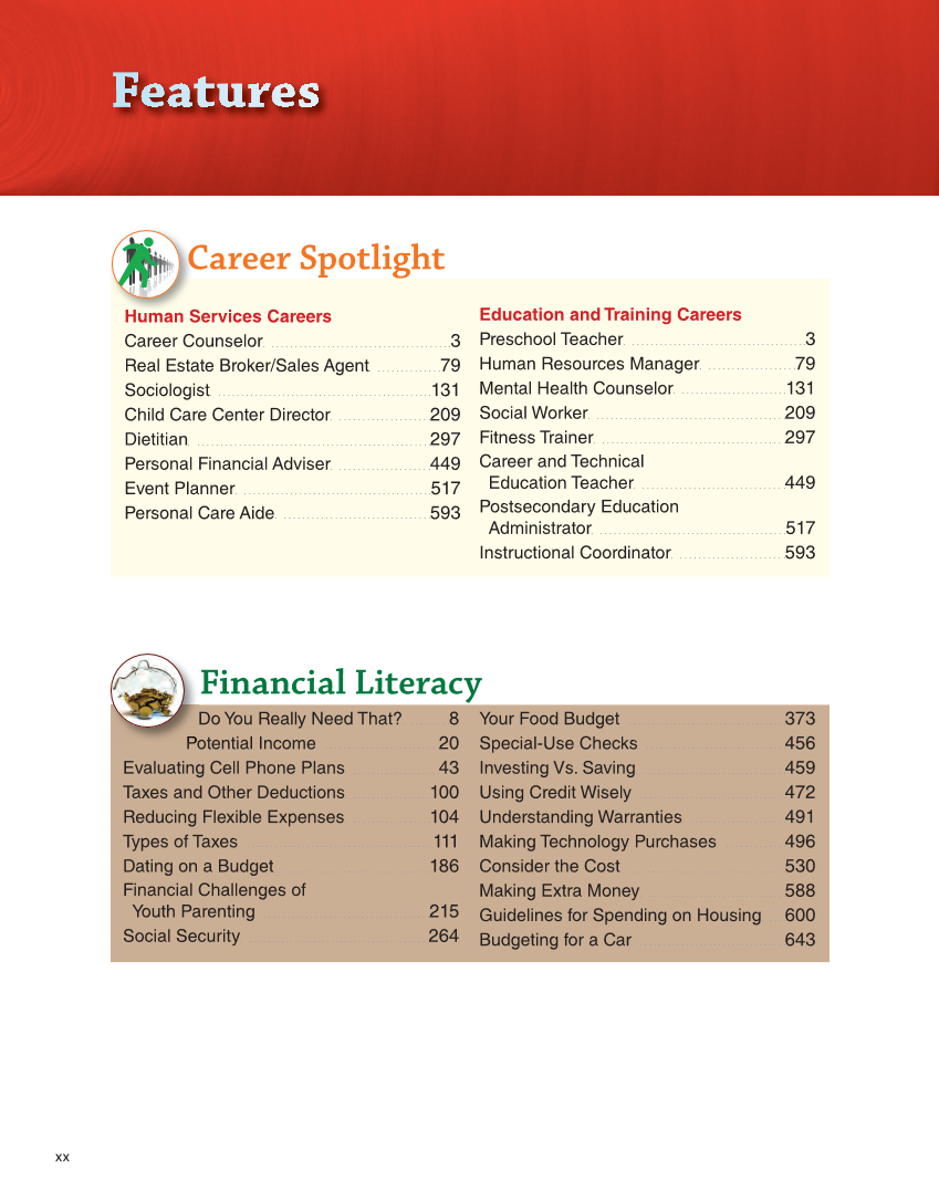 Succeeding in Life and Career: Foundations of Human Studies 12e, Textbook page xx