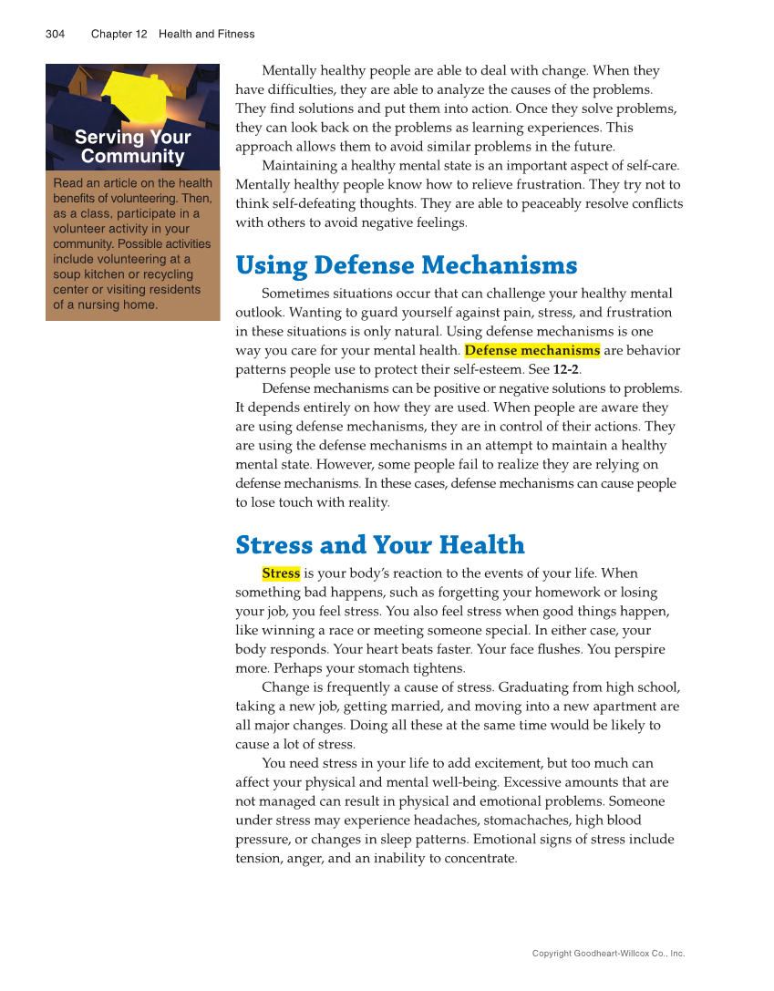 Succeeding in Life and Career: Foundations of Human Studies 12e, Textbook page 304