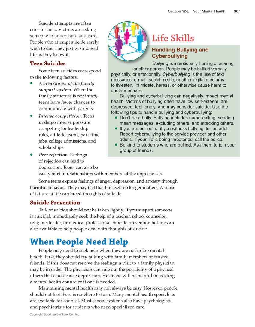 Succeeding in Life and Career: Foundations of Human Studies 12e, Textbook page 307