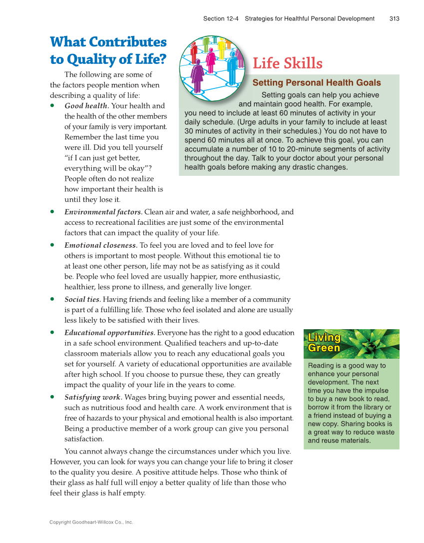 Succeeding in Life and Career: Foundations of Human Studies 12e, Textbook page 313