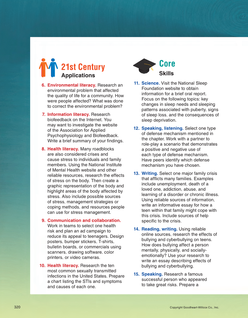 Succeeding in Life and Career: Foundations of Human Studies 12e, Textbook page 320