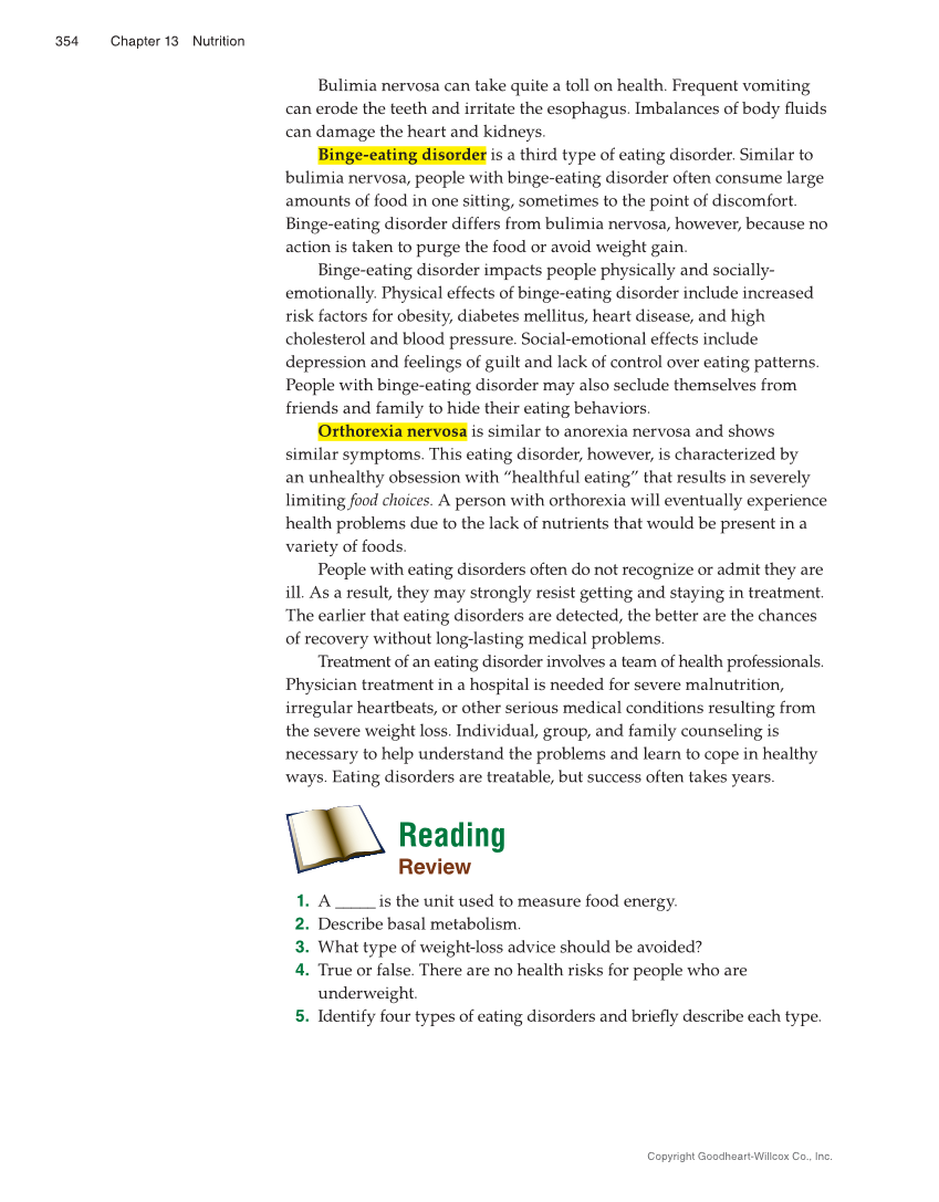 Succeeding in Life and Career: Foundations of Human Studies 12e, Textbook page 354