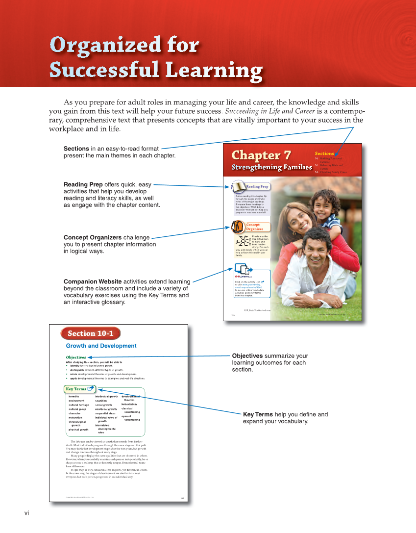 Succeeding in Life and Career: Foundations of Human Studies 12e, Textbook page vi