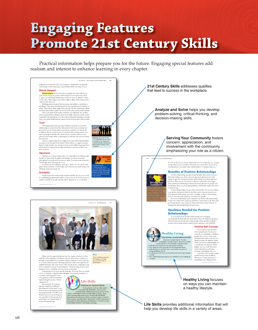 Succeeding in Life and Career: Foundations of Human Studies 12e, Textbook page viii