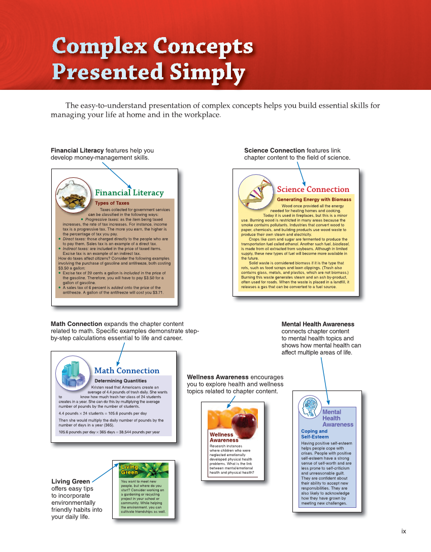 Succeeding in Life and Career: Foundations of Human Studies 12e, Textbook page ix