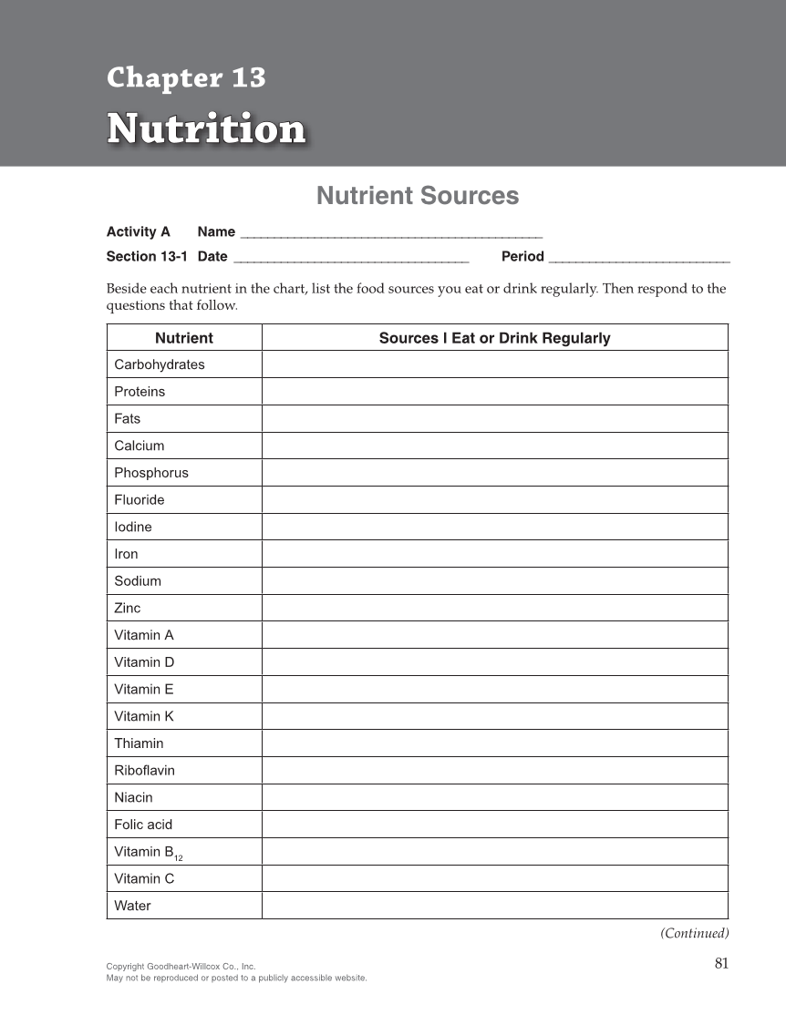 Succeeding in Life and Career: Foundations of Human Studies 12e, Workbook page 81