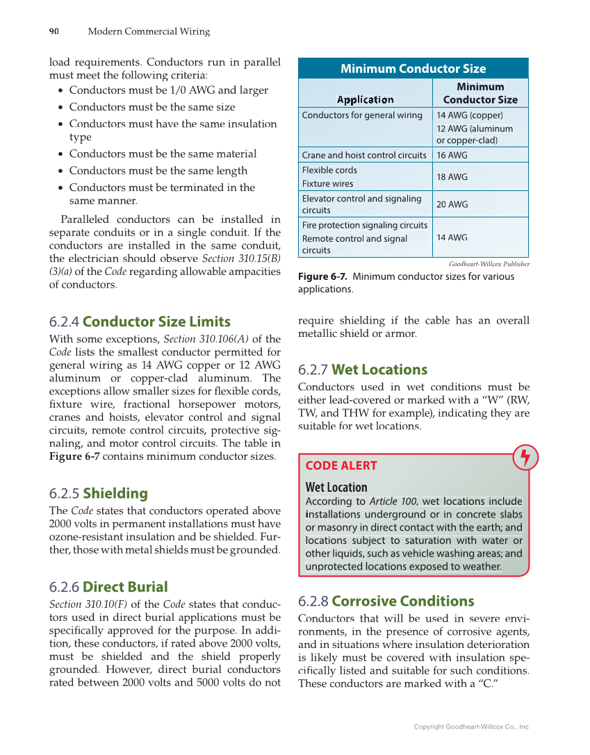 Modern Commercial Wiring, 7th Edition page 90