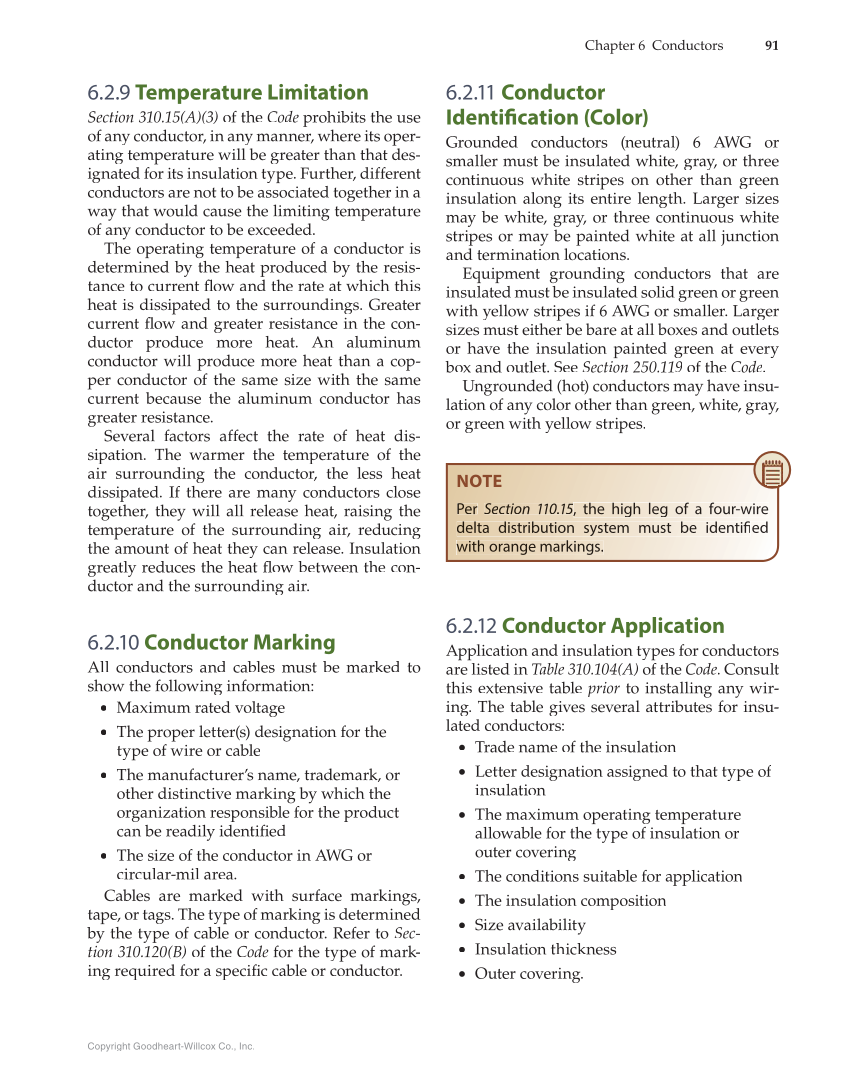 Modern Commercial Wiring, 7th Edition page 91