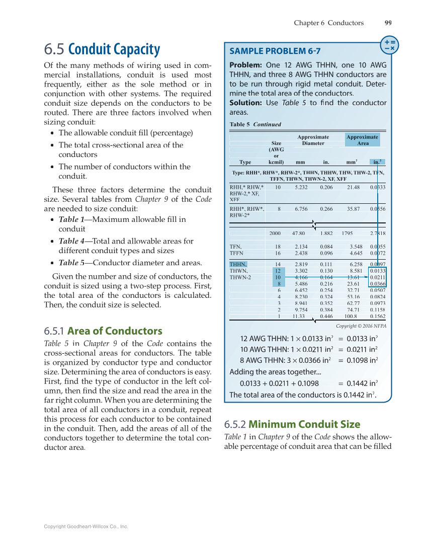 Modern Commercial Wiring, 7th Edition page 99