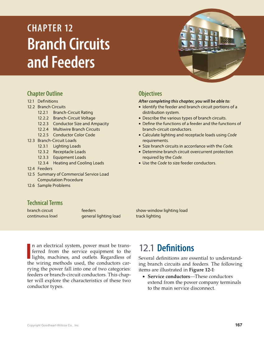 Modern Commercial Wiring, 7th Edition page 167