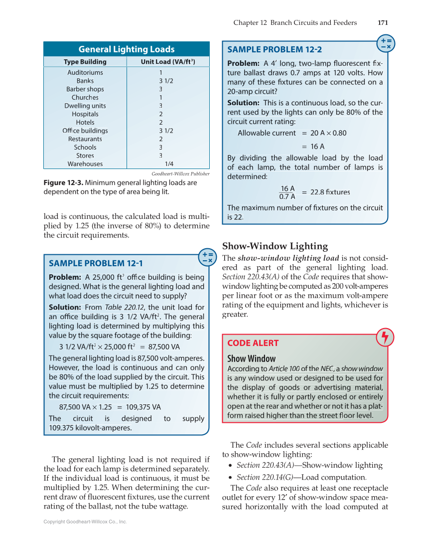 Modern Commercial Wiring, 7th Edition page 171