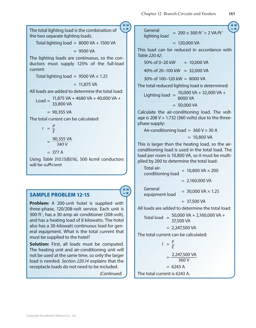 Modern Commercial Wiring, 7th Edition page 183