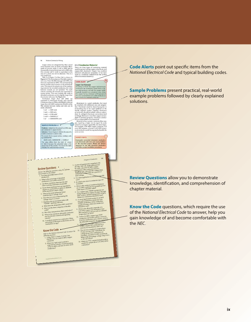 Modern Commercial Wiring, 7th Edition page ix