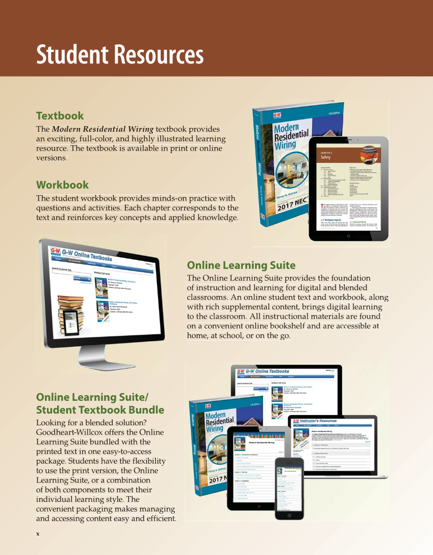 Modern Residential Wiring, 11th Edition page x