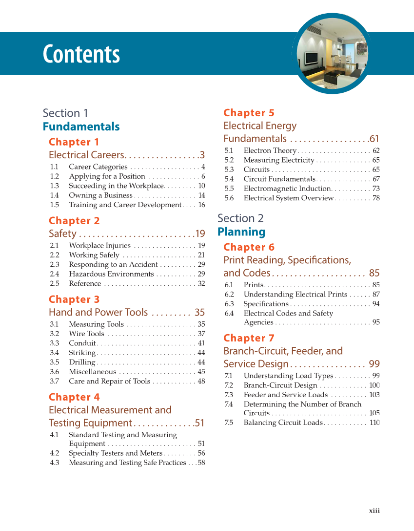 Modern Residential Wiring, 11th Edition page xiii