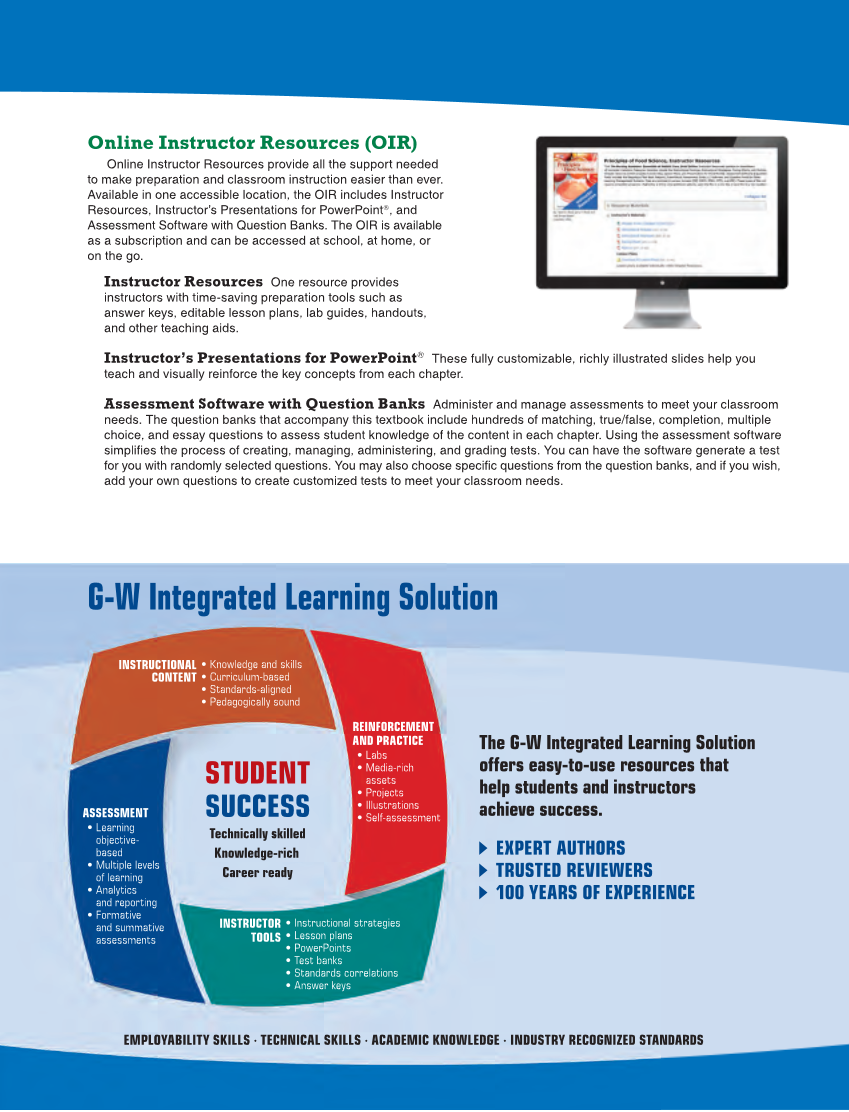 Principles of Food Science 5e, Textbook page xi
