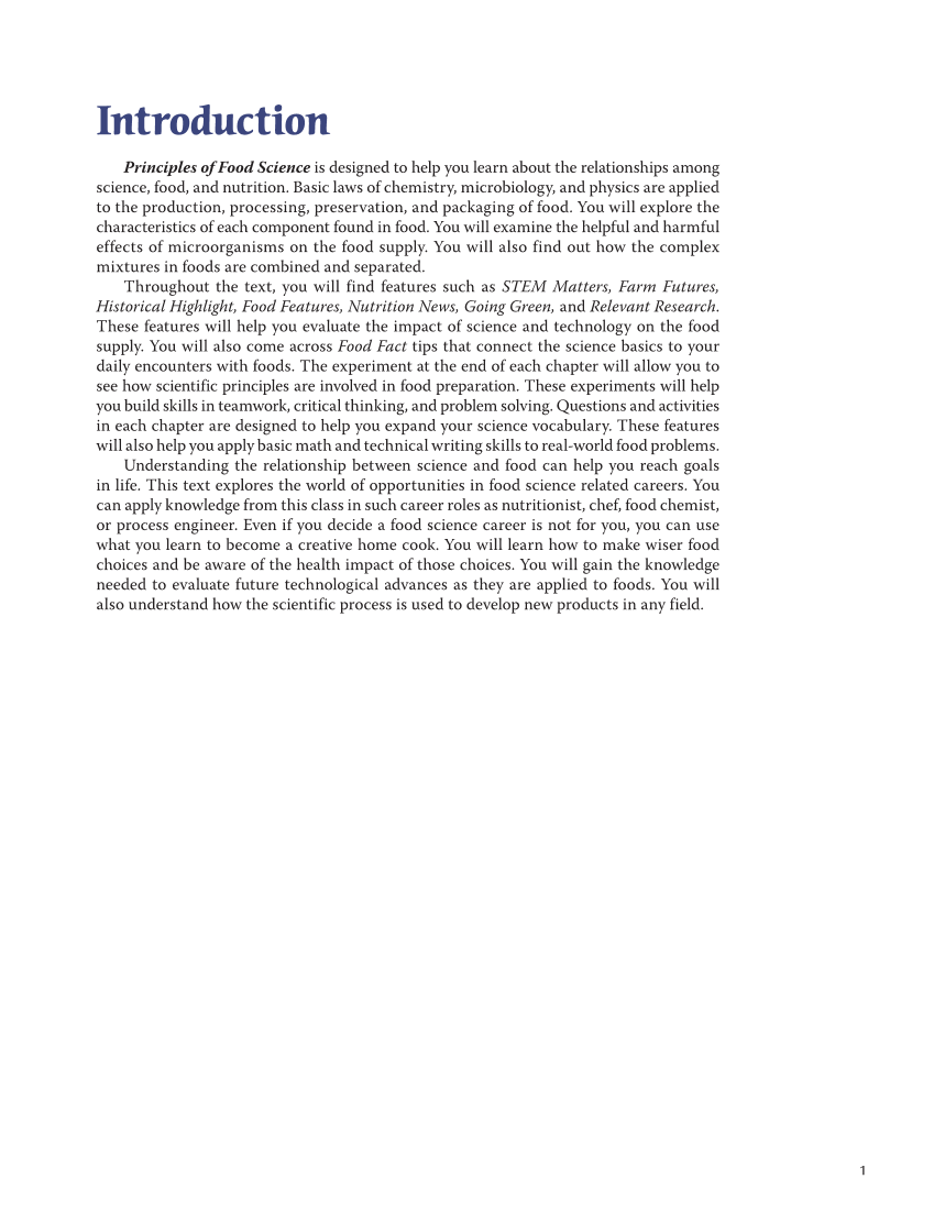 Principles of Food Science 5e, Textbook page 1