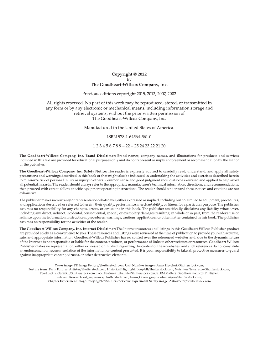 Principles of Food Science 5e, Textbook page ii