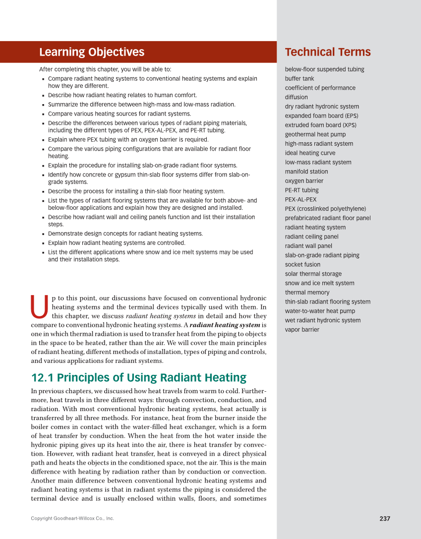 Hydronic Heating: Systems and Applications, Textbook page 237