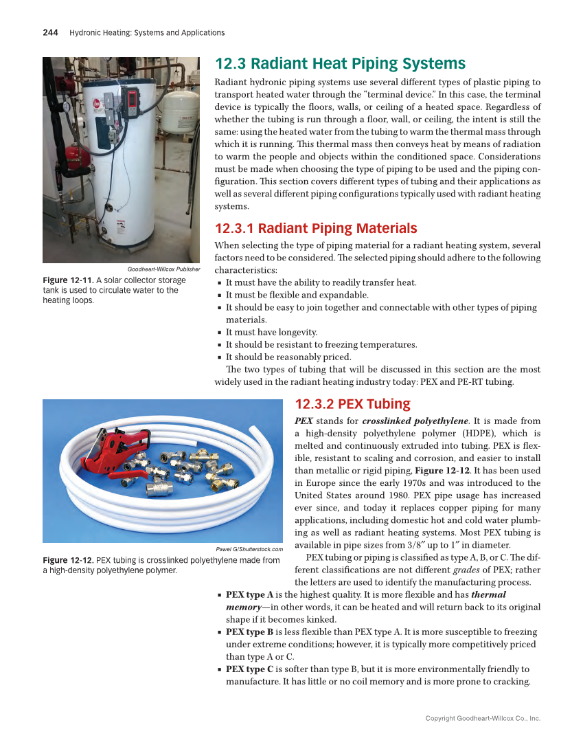 Hydronic Heating: Systems and Applications, Textbook page 244