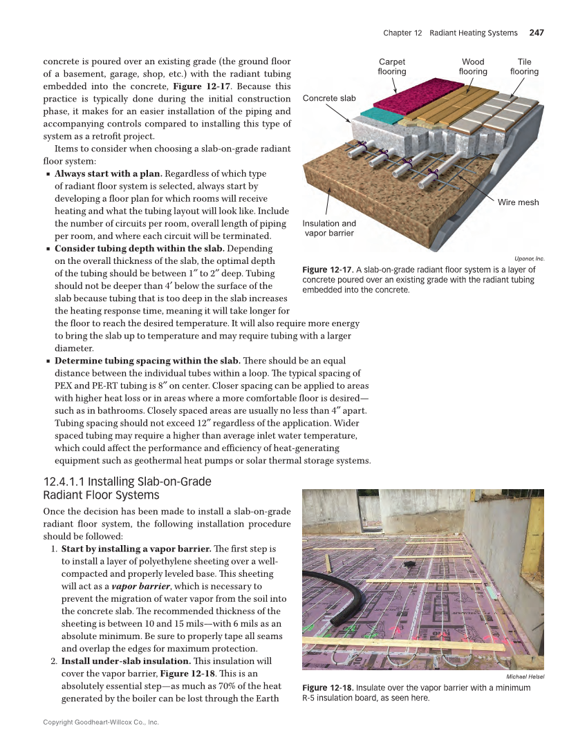 Hydronic Heating: Systems and Applications, Textbook page 247