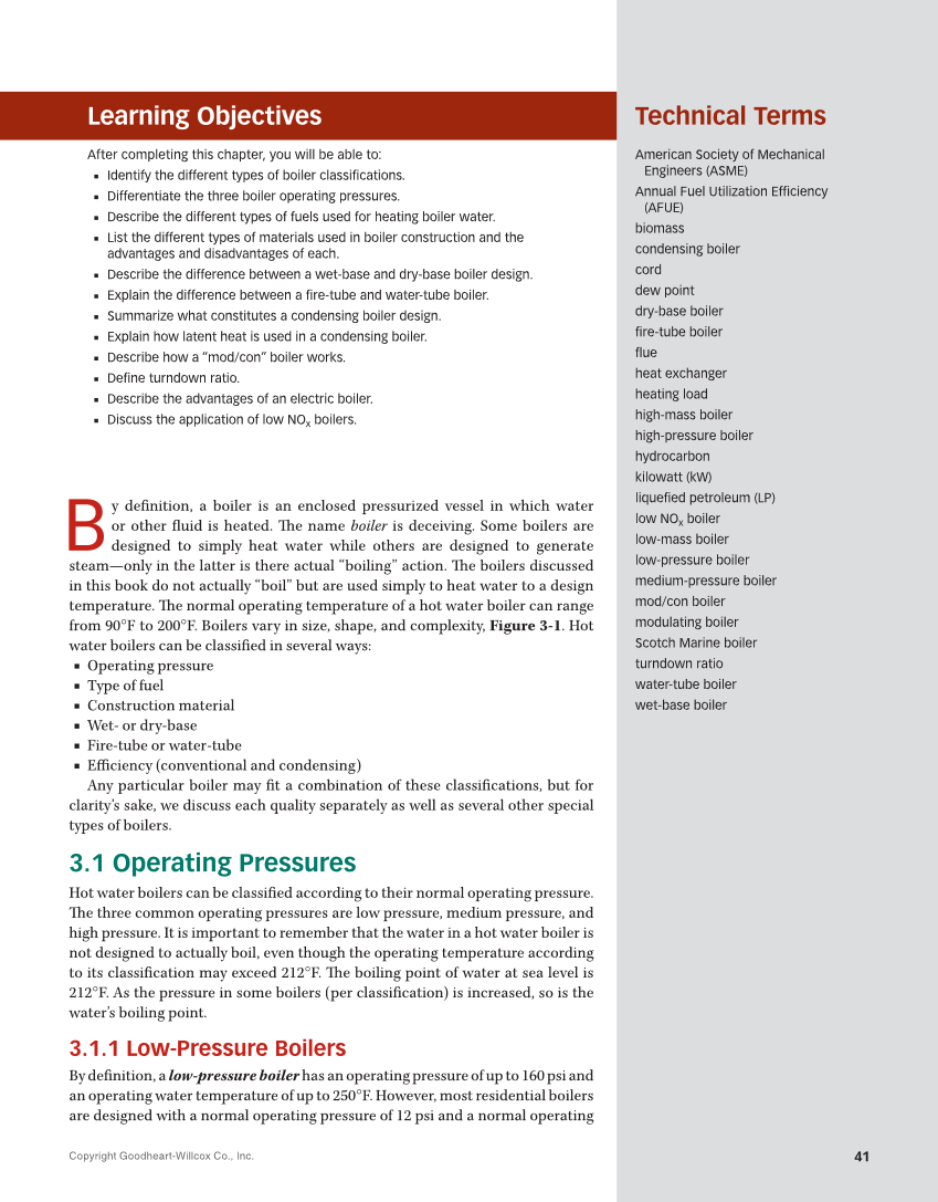 Hydronic Heating: Systems and Applications, Textbook page 41