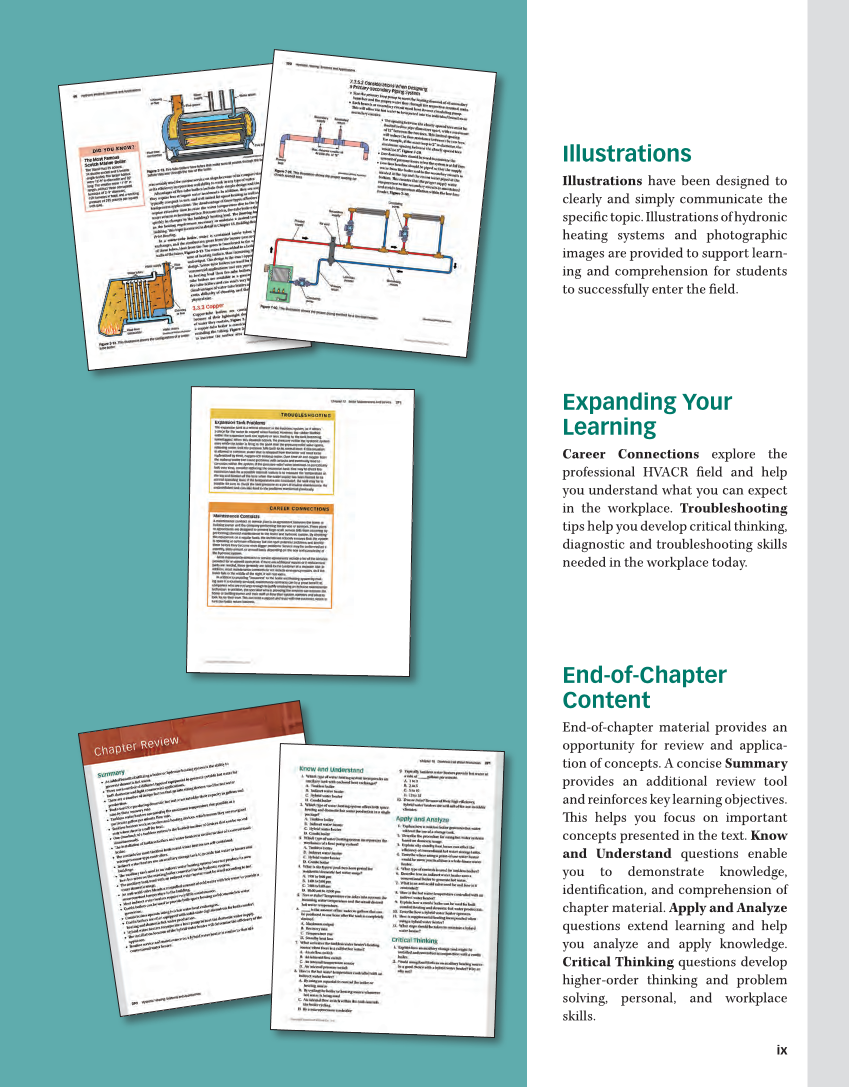 Hydronic Heating: Systems and Applications, Textbook page ix