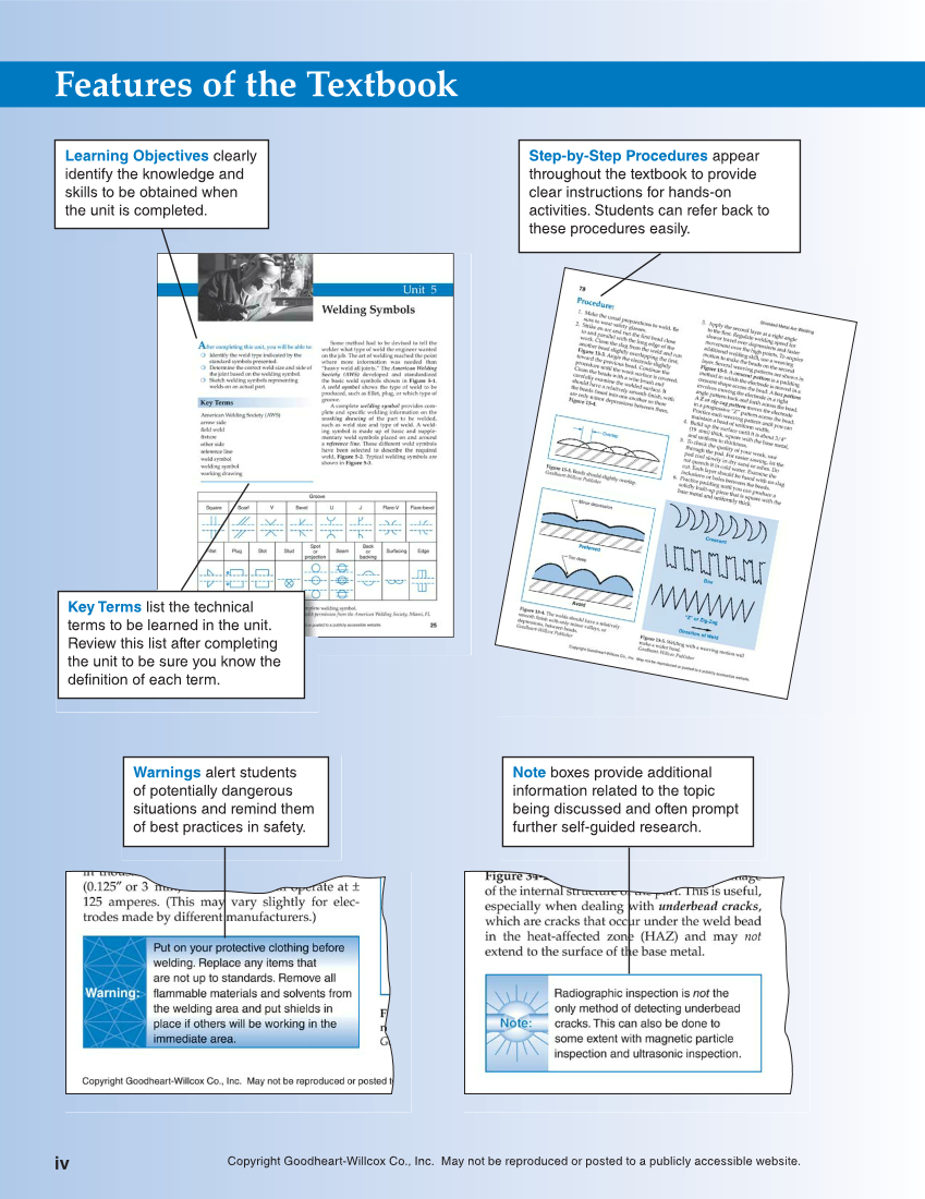 Shielded Metal Arc Welding, 9th Edition page iv