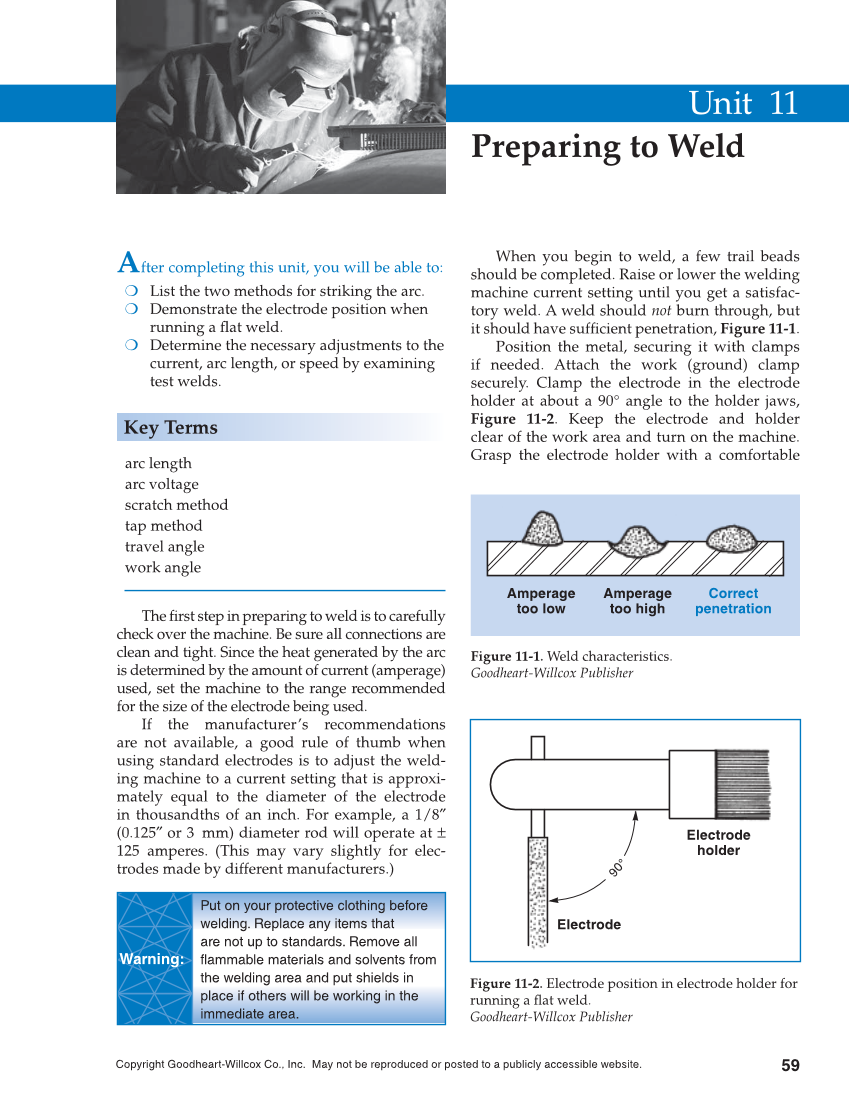 Shielded Metal Arc Welding, 9th Edition page 59