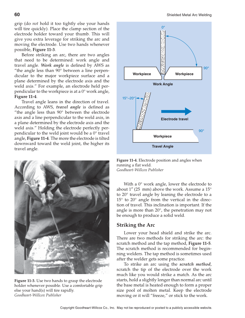 Shielded Metal Arc Welding, 9th Edition page 60