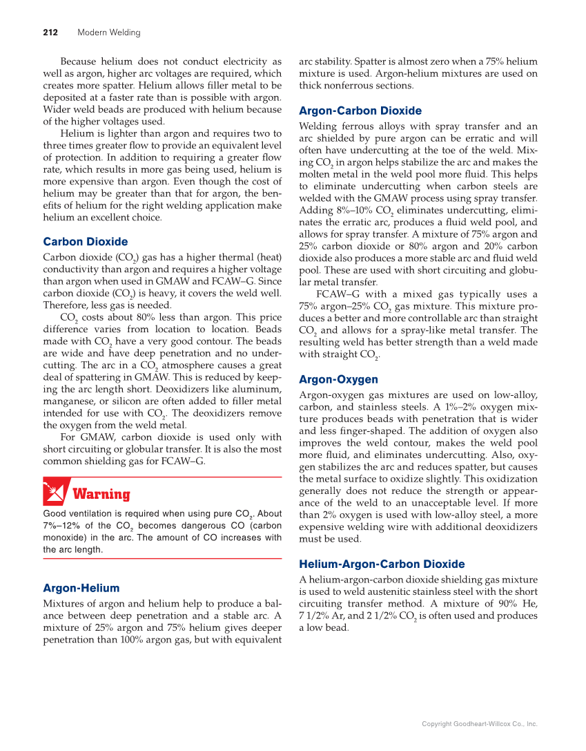 Modern Welding, 12th Edition page 212