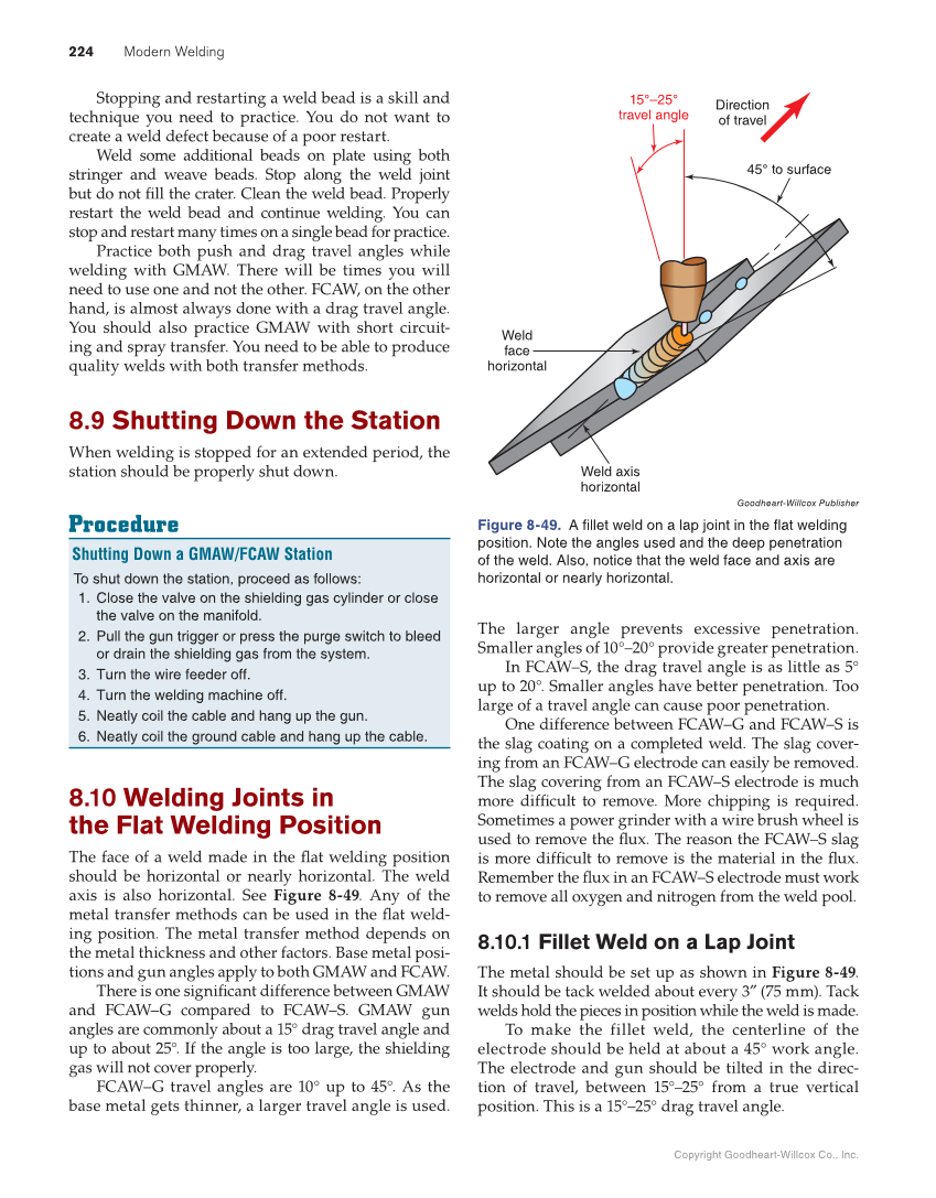 Modern Welding, 12th Edition page 224