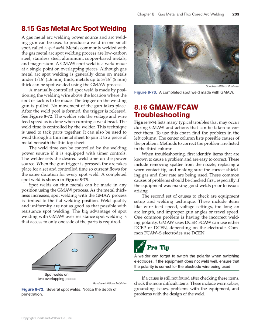 Modern Welding, 12th Edition page 233
