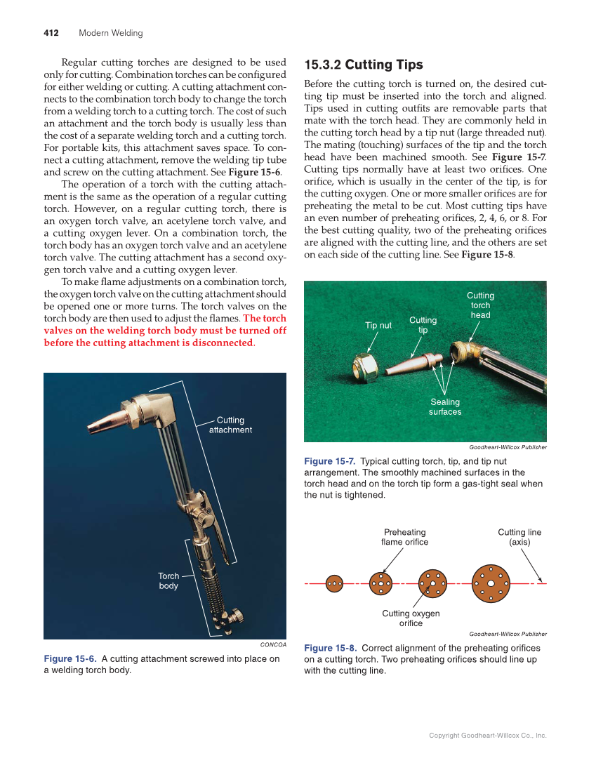 Modern Welding, 12th Edition page 412