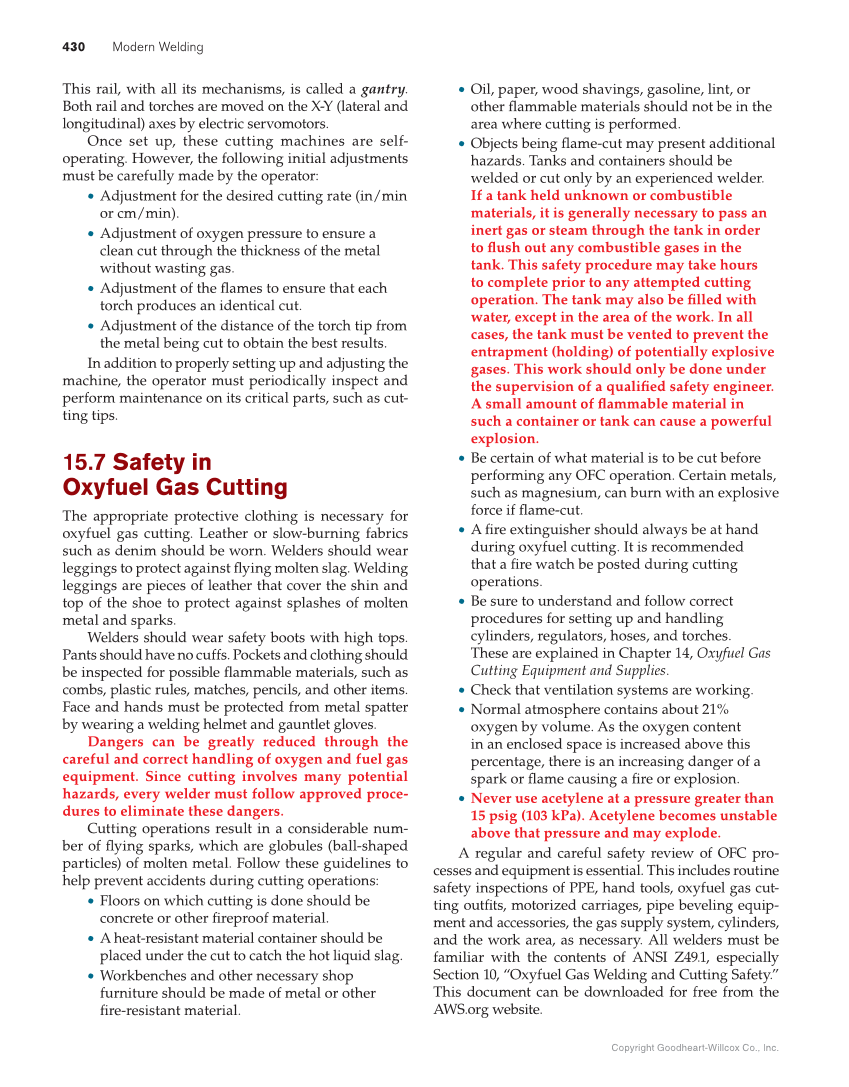 Modern Welding, 12th Edition page 430