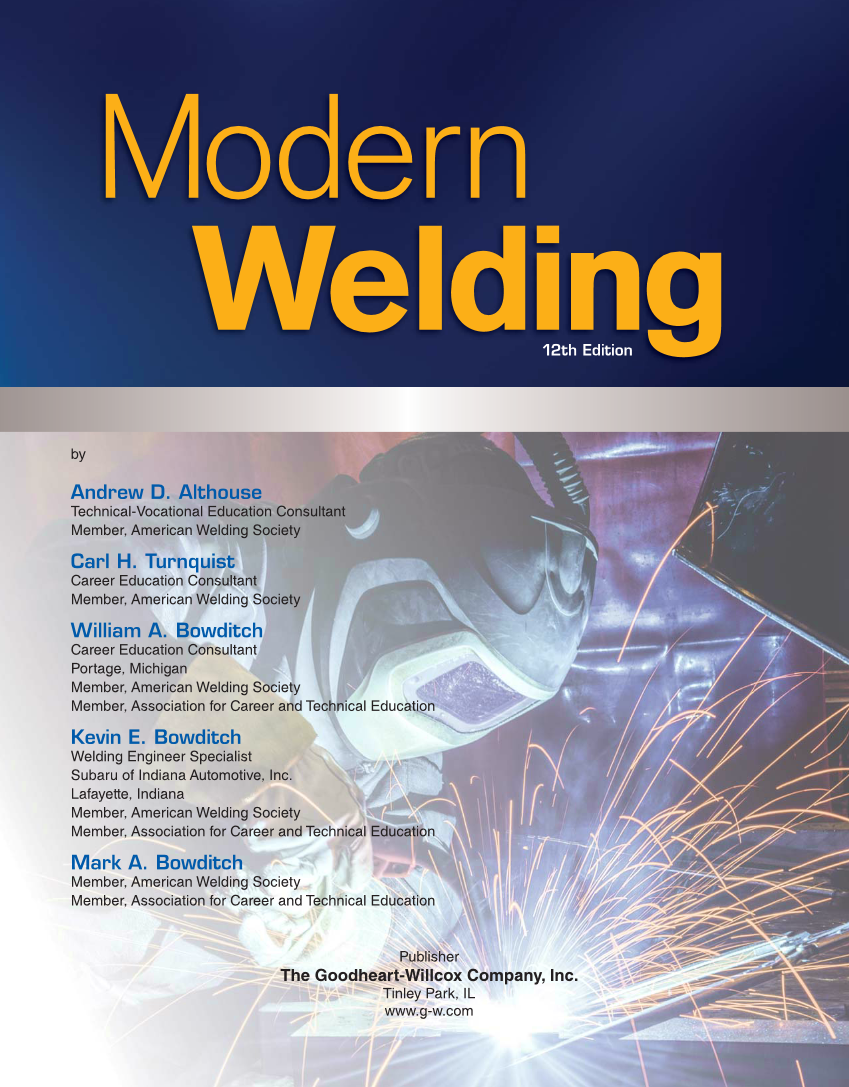 Modern Welding, 12th Edition page i