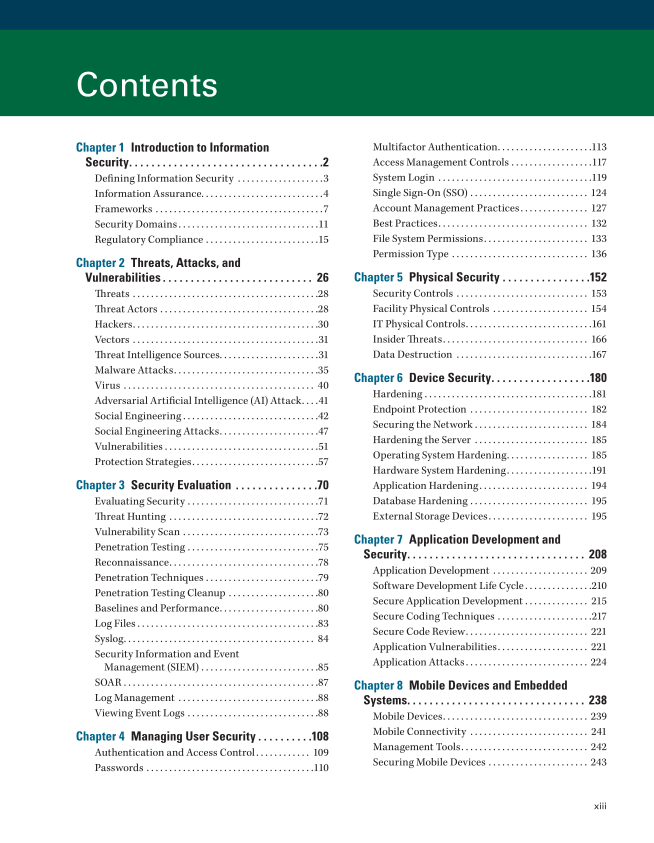 Security Essentials, Textbook page xiii