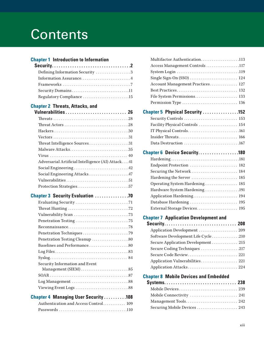 Security Essentials, Textbook page xiii