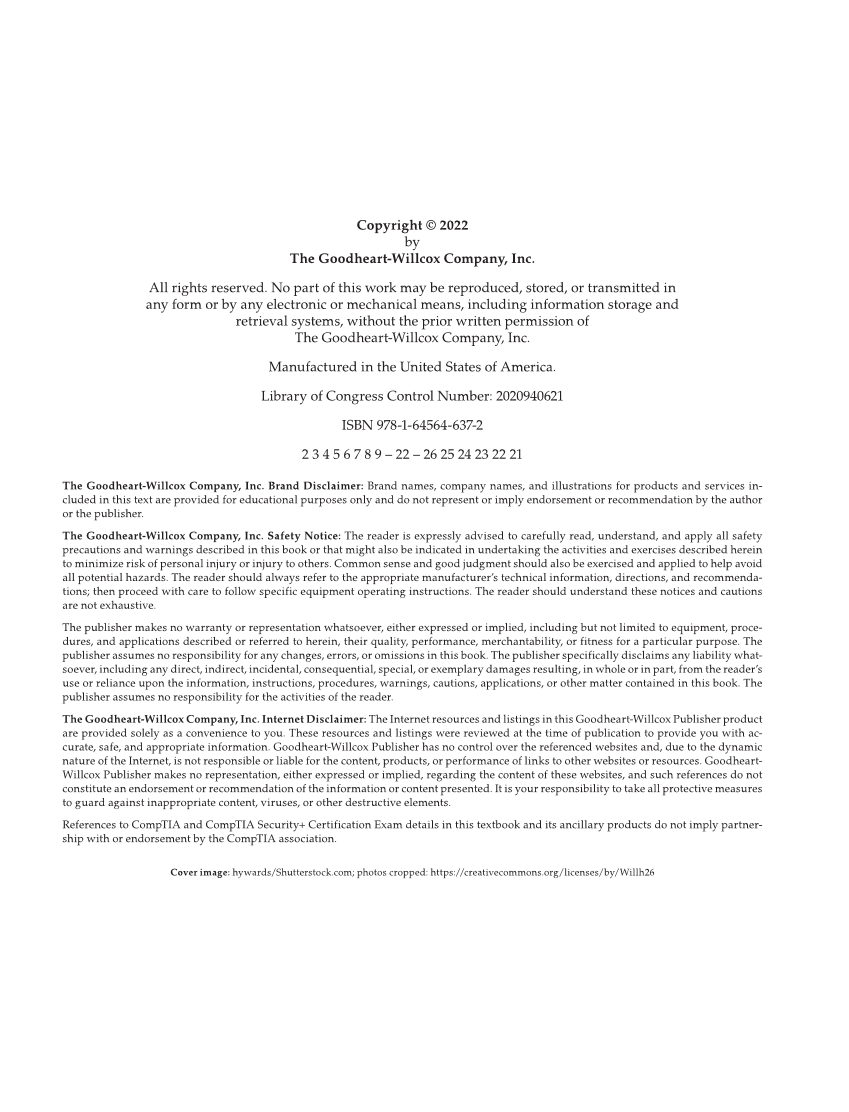 Security Essentials, Textbook page ii