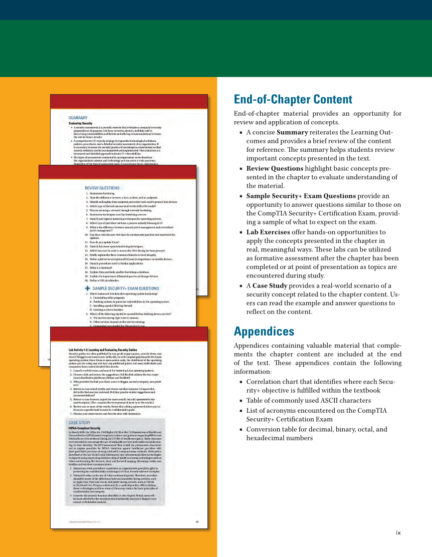 Security Essentials, Textbook page ix