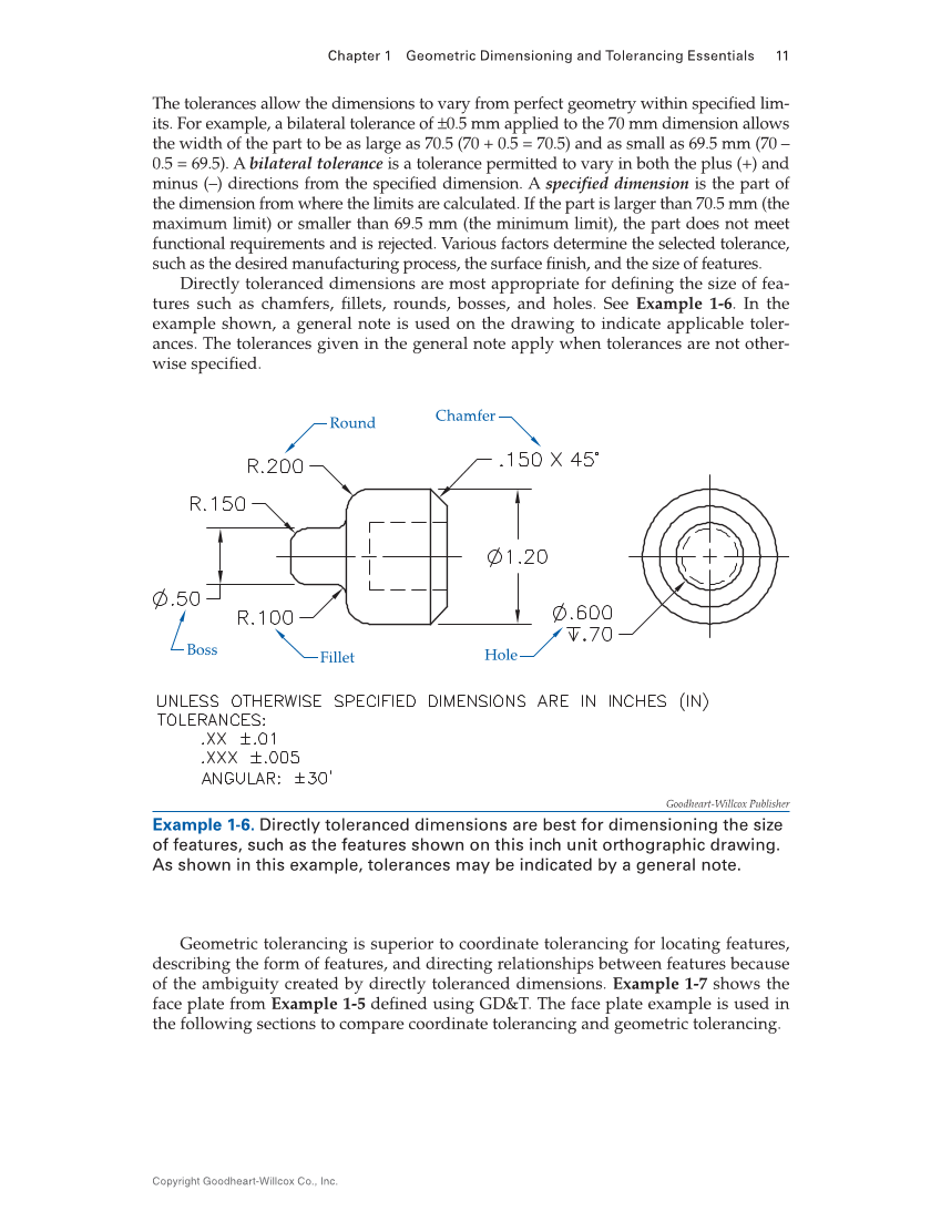 Geometric Dimensioning and Tolerancing: Principles and Practices 10e, Textbook page 11