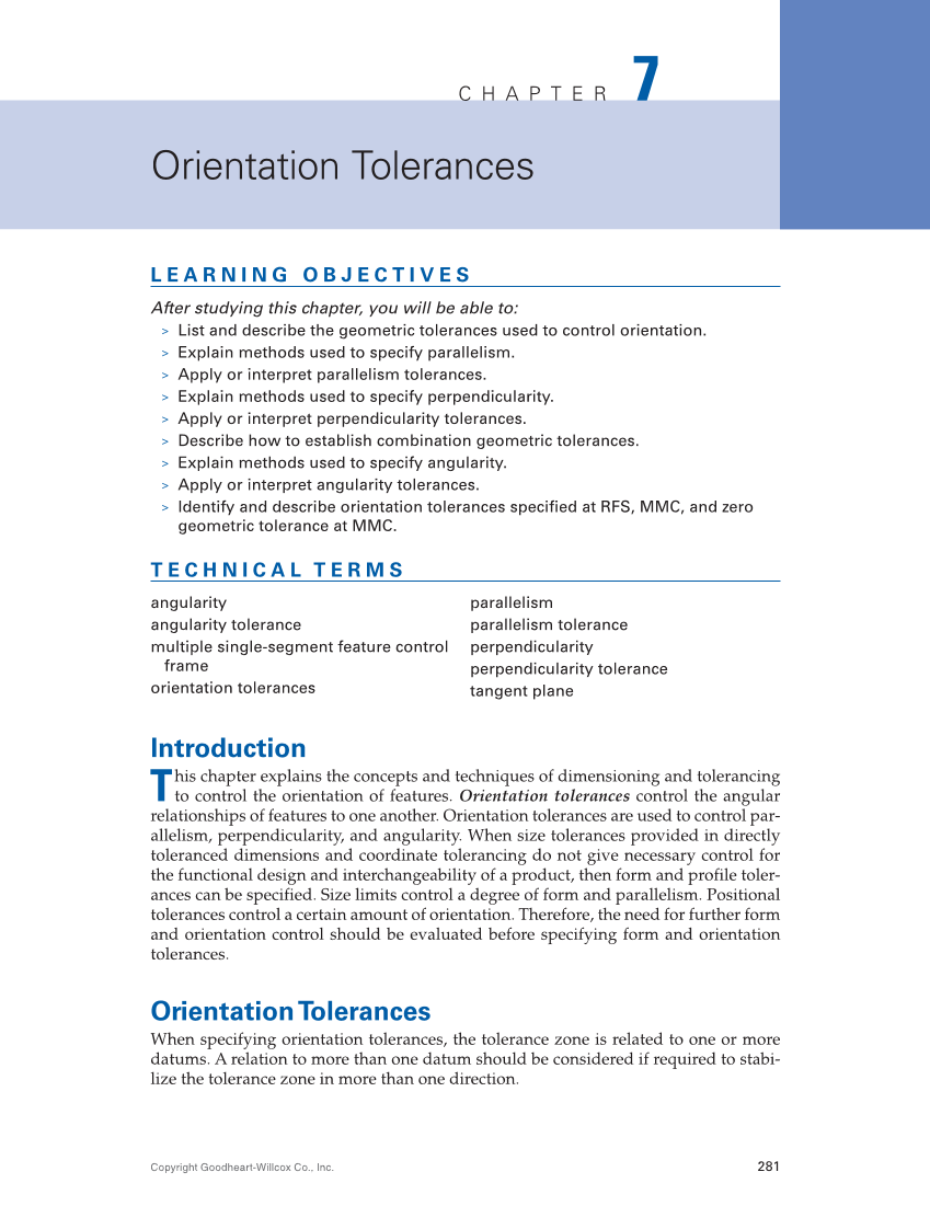 Geometric Dimensioning and Tolerancing: Principles and Practices 10e, Textbook page 281