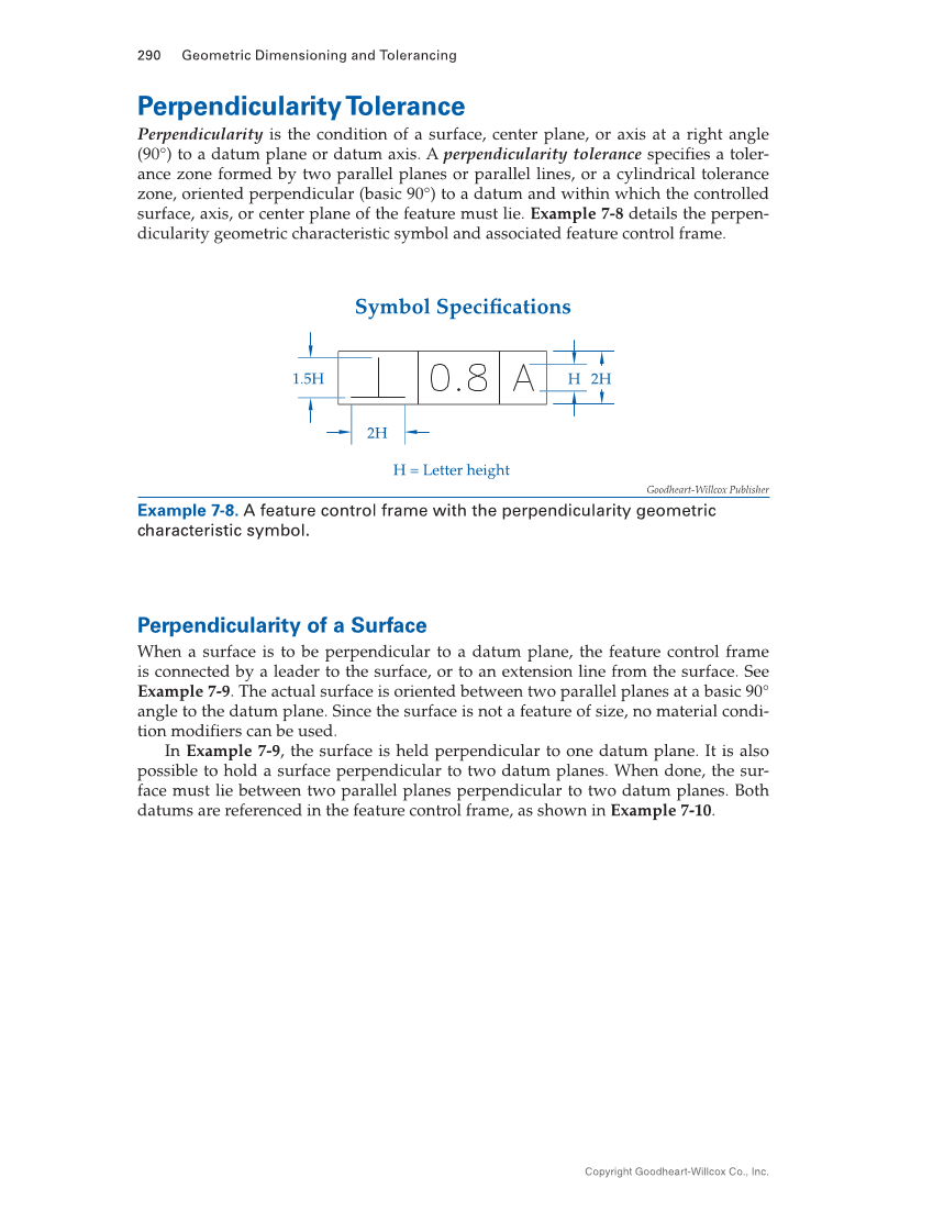 Geometric Dimensioning and Tolerancing: Principles and Practices 10e, Textbook page 290