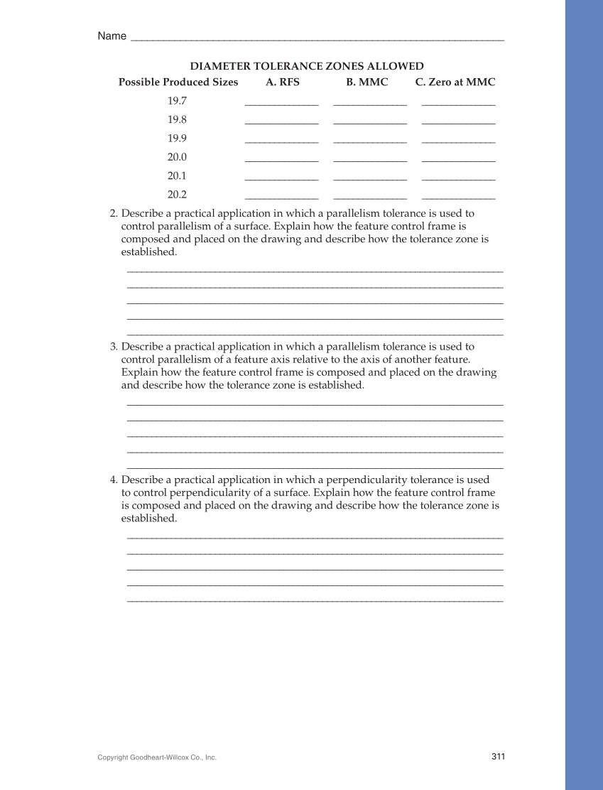 Geometric Dimensioning and Tolerancing: Principles and Practices 10e, Textbook page 311