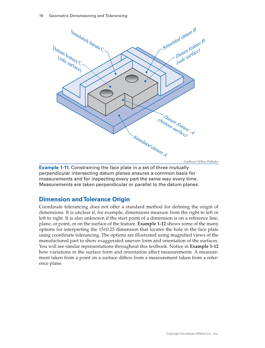 Geometric Dimensioning and Tolerancing: Principles and Practices 10e, Textbook page 16
